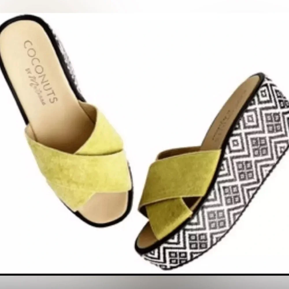 Anthropologie Coconuts by Matisse Geometric Sailor Wedge Sandal - 8 - Picture 1 of 6